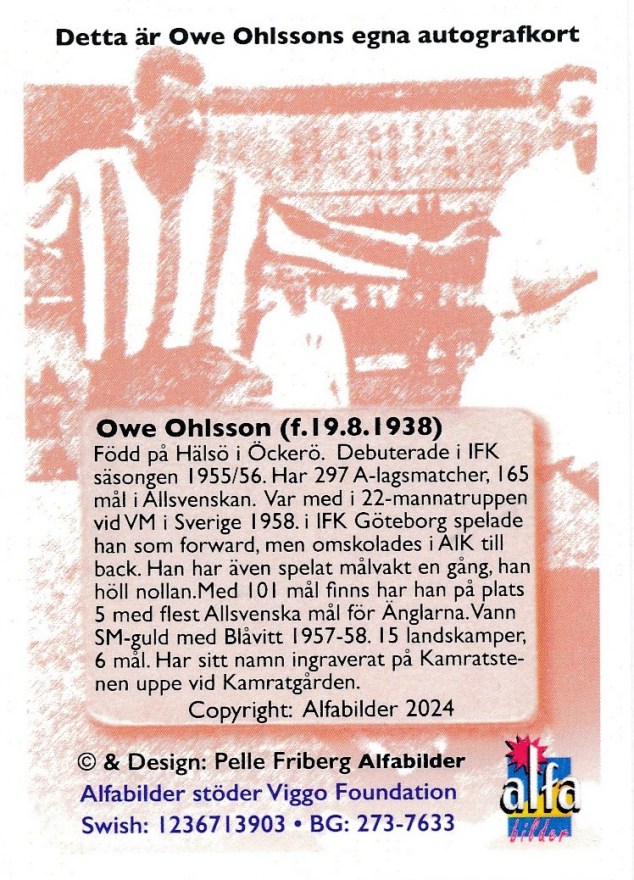 Alfa autograf Owe Ohlsson b